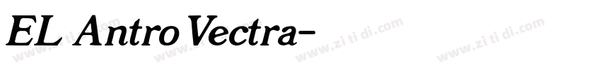 EL Antro Vectra字体转换